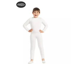 Déguisement Justaucorps Spandex Super Élastique Blanc pour garçon