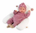 Muñeca Abril Llorona de 42 cm con Chichonera y Conjunto