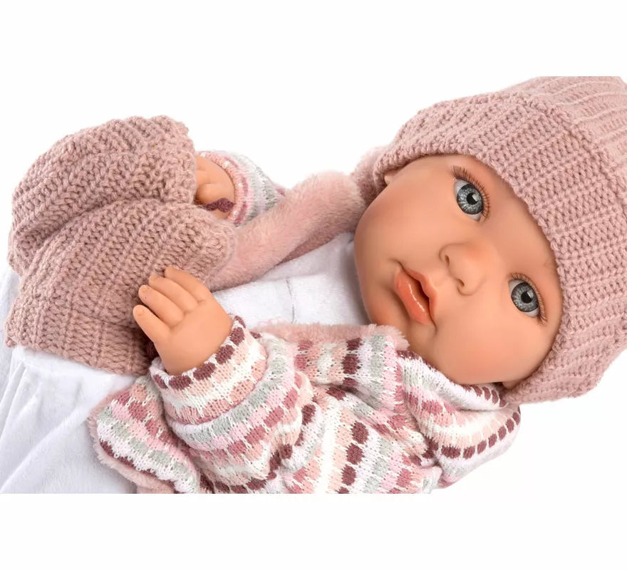 Translation missing: fr.Muñeca Baby Julia Llorona de 42 cm con Conjunto de Punto