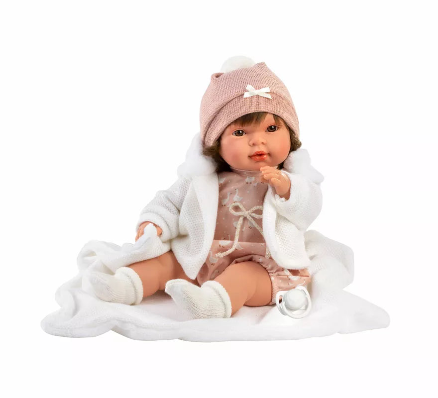 Translation missing: fr.Muñeca Carla Llorona de 42 cm con Mantita y Conjunto