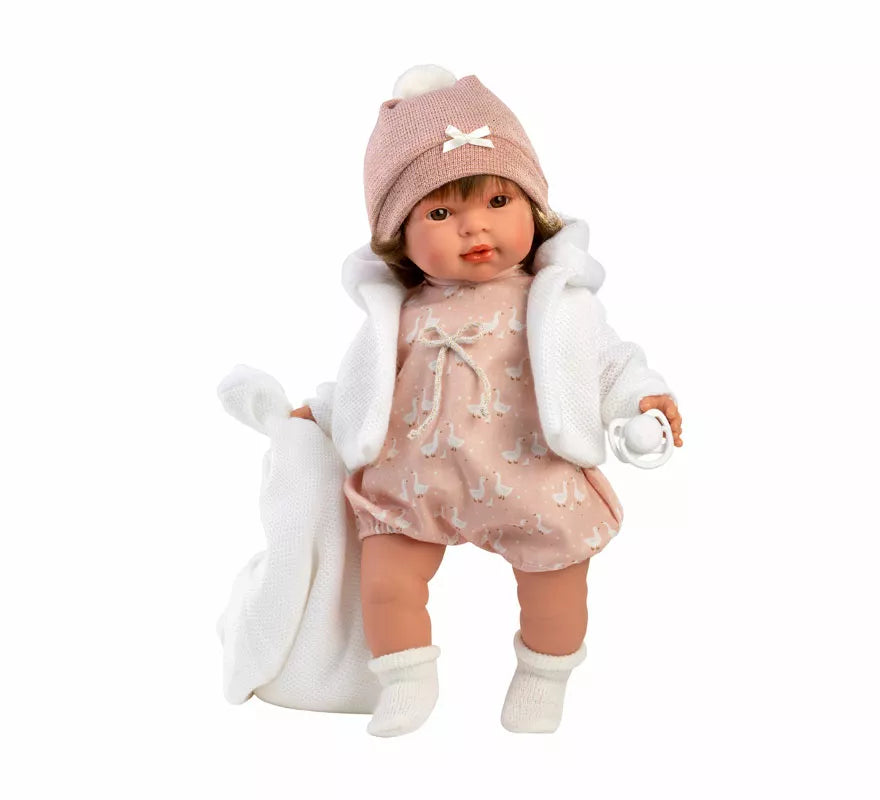 Translation missing: fr.Muñeca Carla Llorona de 42 cm con Mantita y Conjunto
