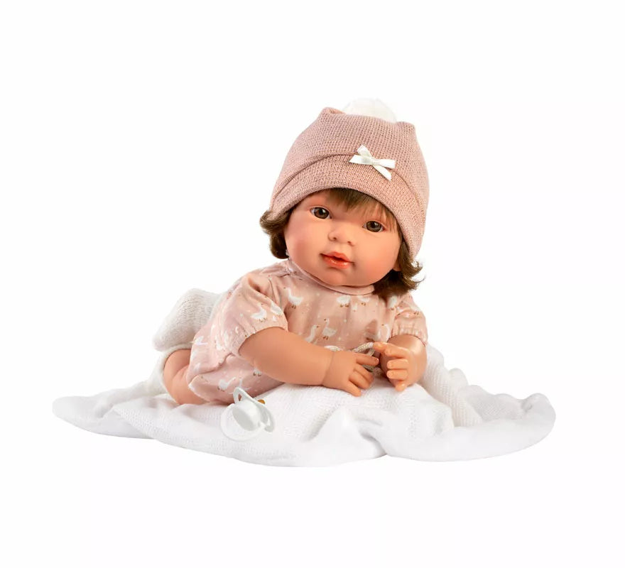 Translation missing: fr.Muñeca Carla Llorona de 42 cm con Mantita y Conjunto