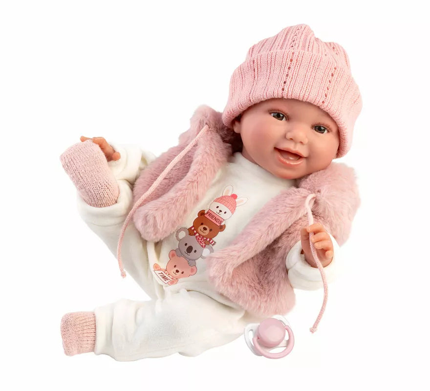 Translation missing: fr.Muñeca Chloe Sonrisas de 38 cm con Chaleco y Gorro
