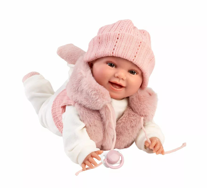 Translation missing: fr.Muñeca Chloe Sonrisas de 38 cm con Chaleco y Gorro