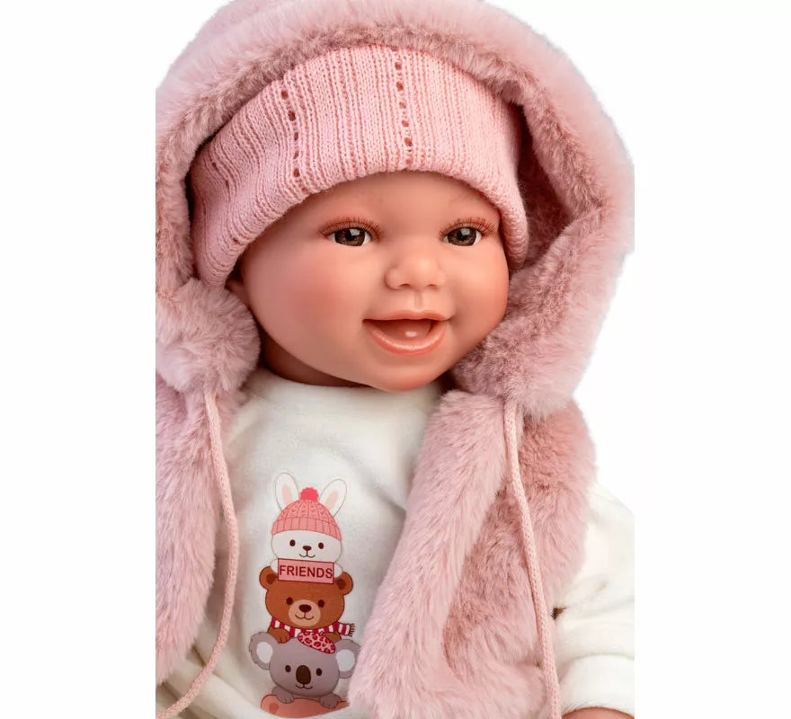 Translation missing: fr.Muñeca Chloe Sonrisas de 38 cm con Chaleco y Gorro