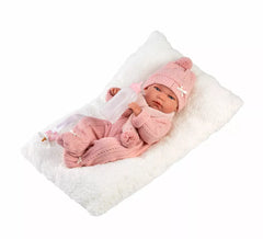 Poupée nouveau-née Nica 40 cm avec coussin et tenue