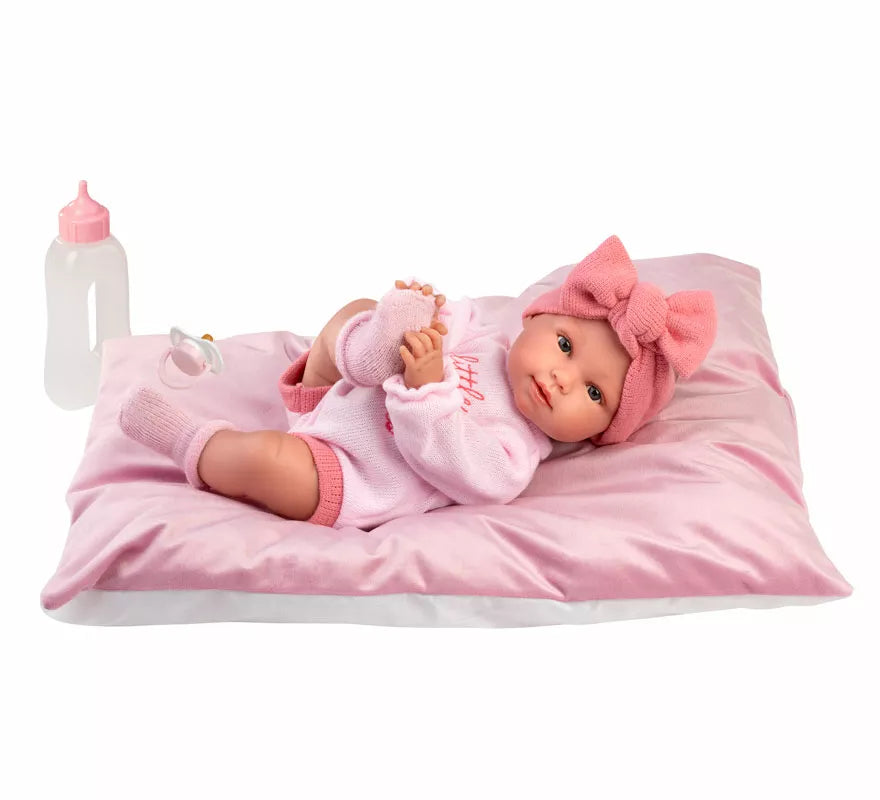Translation missing: fr.Muñeca Olivia Llorona de 38 cm con Cojín, Biberón y Chupete