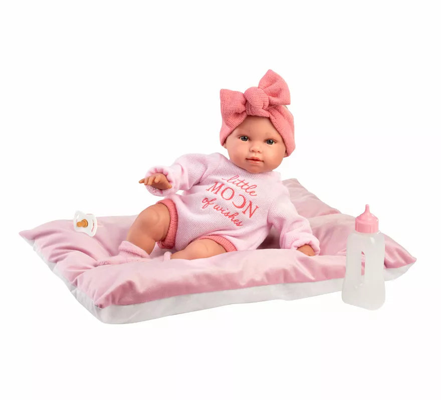 Translation missing: fr.Muñeca Olivia Llorona de 38 cm con Cojín, Biberón y Chupete