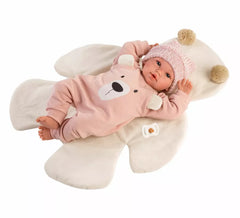 Poupée nouveau-né qui pleure, 36 cm, petit ours