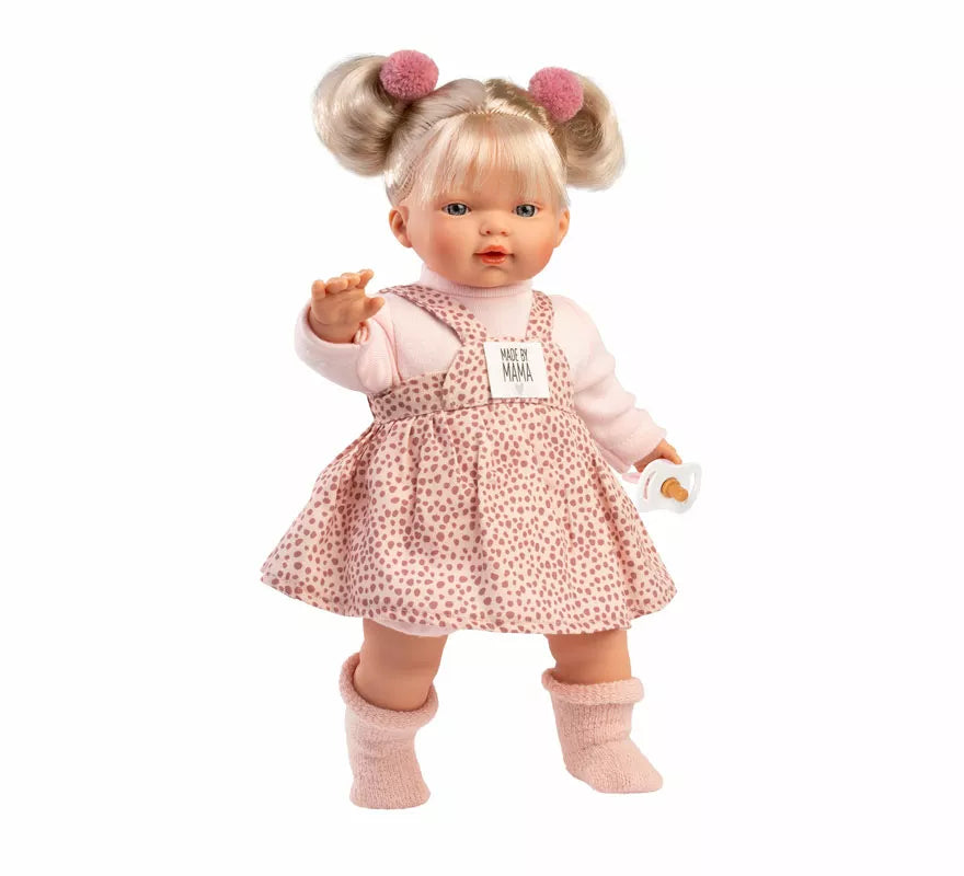Translation missing: fr.Muñeca Roberta Llorona de 33 cm con Peto y Chupete
