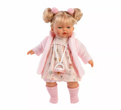 Poupée Roberta Llorona de 33 cm avec robe et veste à carreaux