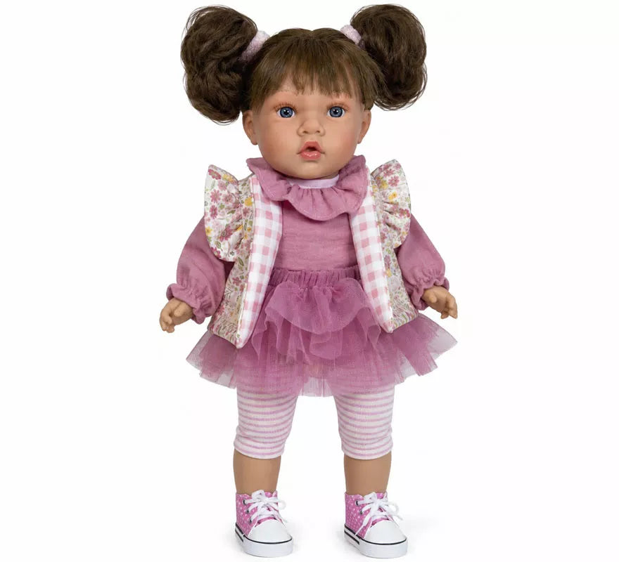 Translation missing: fr.Muñeca Susette Floral rosa con Falda de Tul de 45 cm