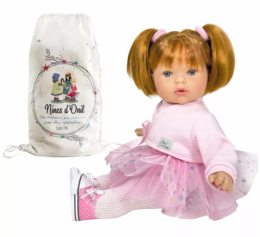 Muñeca Tita Star Pelirroja Bailarina rosa de 45 cm