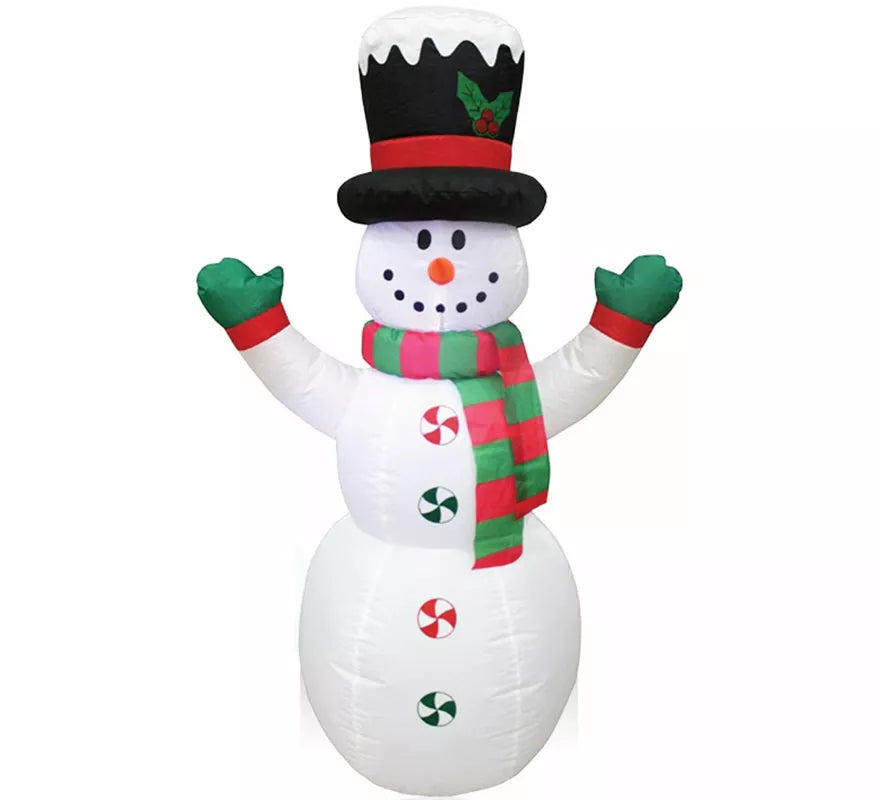 Muñeco de Nieve Hinchable con LED de 240 cm
