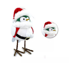 Poupée d'oiseau blanc de Noël de 18 cm