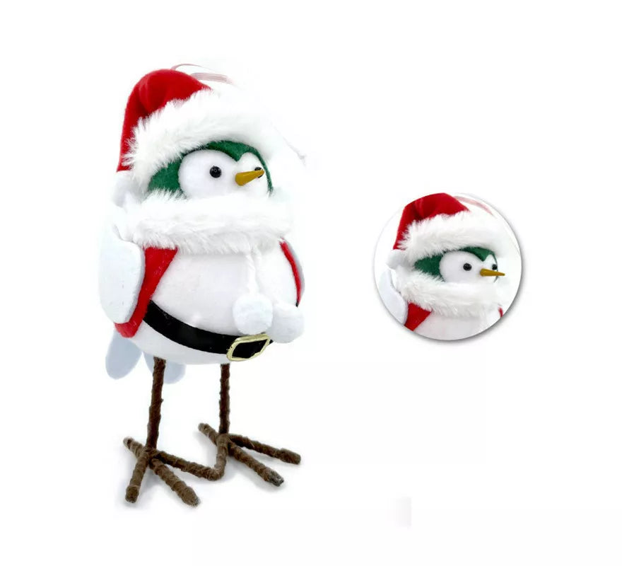 Translation missing: fr.Muñeco de Pájaro Blanco de Navidad de 18 cm