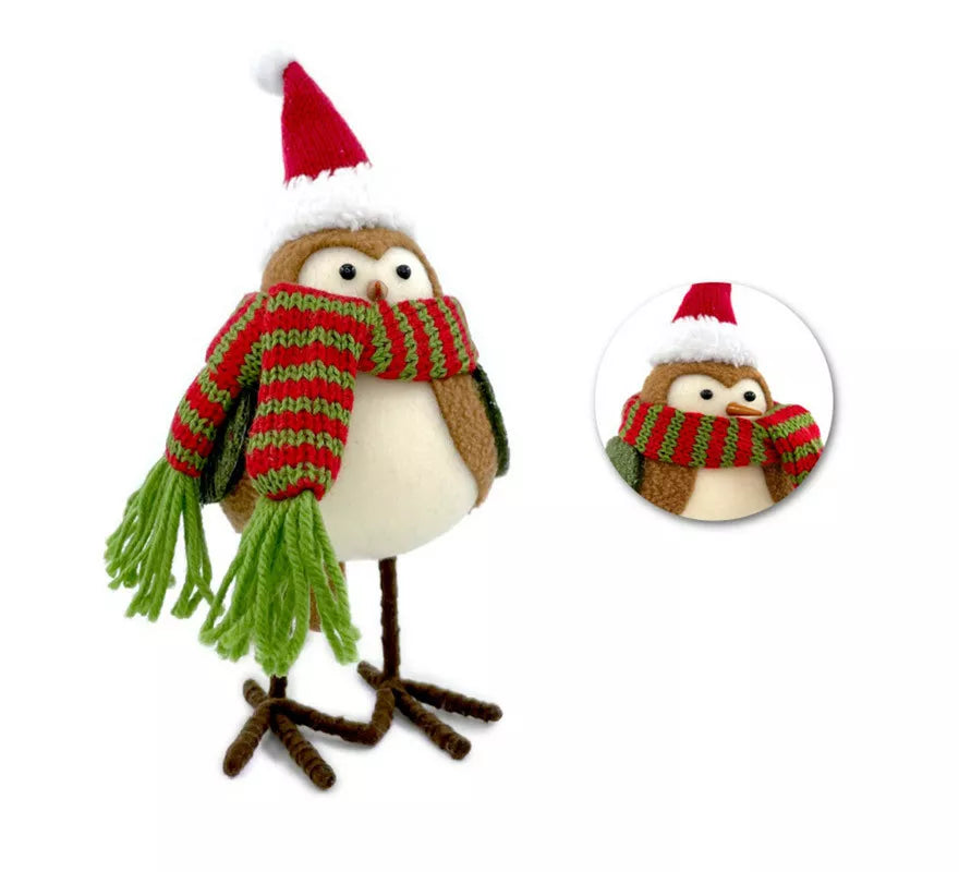 Translation missing: fr.Muñeco de Pájaro Marrón de Navidad de 18 cm