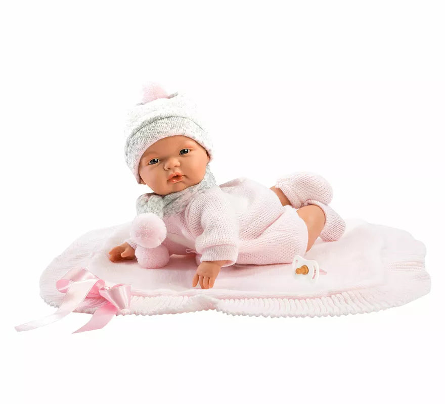 Translation missing: fr.Muñeco Joelle Llorón de 38 cm con Toquilla y Conjunto de Punto