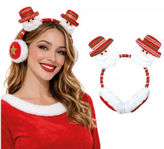 Cache-oreilles avec chapeaux du Père Noël