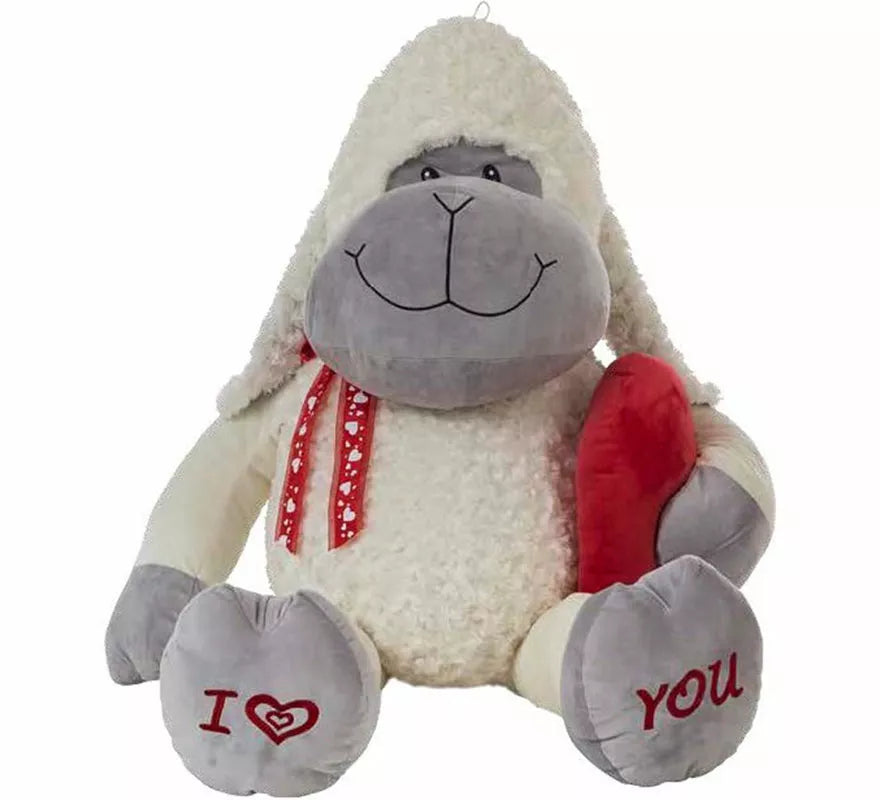 Translation missing: fr.Oveja Amorosa de Peluche con corazón de 38 cm