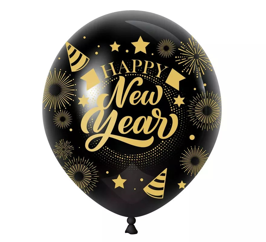 Translation missing: fr.Pack 10 Globos negros Happy New Year