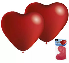 Pack 2 ballons géants en forme de cœur de 140 cm de périmètre