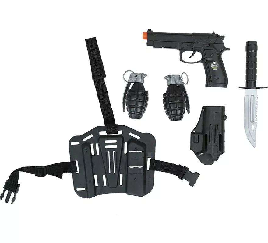 Translation missing: fr.Pack 5 Accesorios Armas Policía de Plástico de Juguete