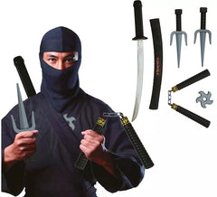Lot de 5 armes de ninja en plastique jouet