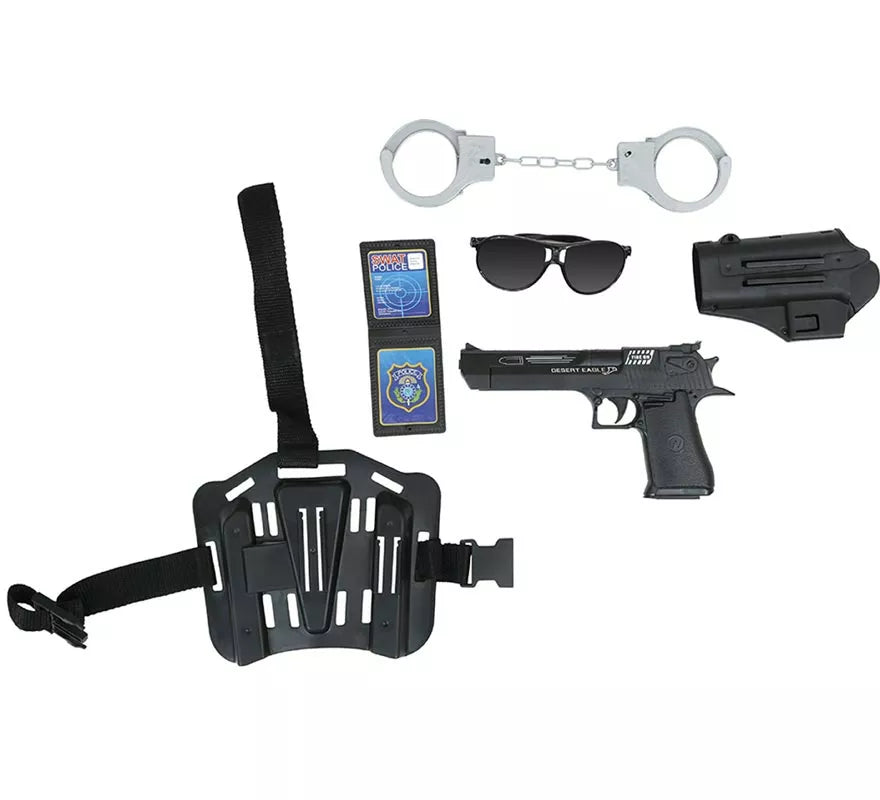 Translation missing: es.Pack 6 Accesorios Armas Policía de Plástico de Juguete