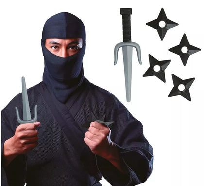 Pack Daga y Estrellas Ninja de Plástico de Juguete