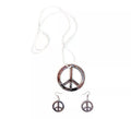 Pack de 1 Collar y 2 Pendientes Hippie efecto metalizado
