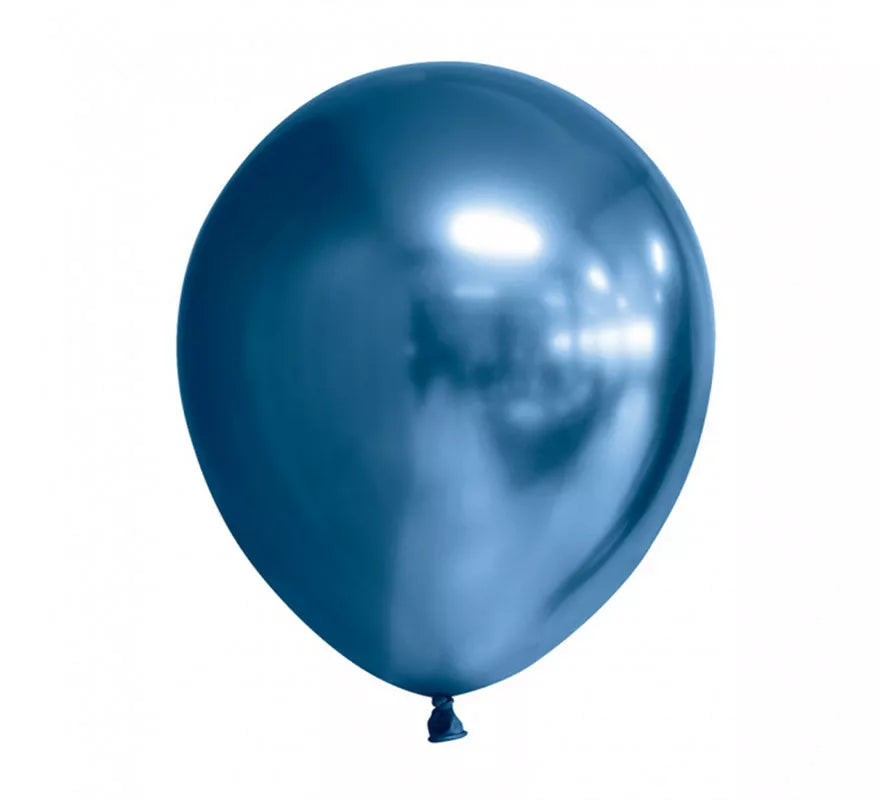 Translation missing: fr.Pack de 10 Globos Cromados Redondo Color Azul de 30 cm