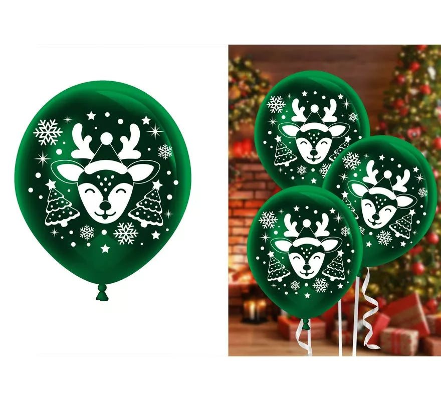 Translation missing: fr.Pack de 10 Globos de Reno verdes de Látex