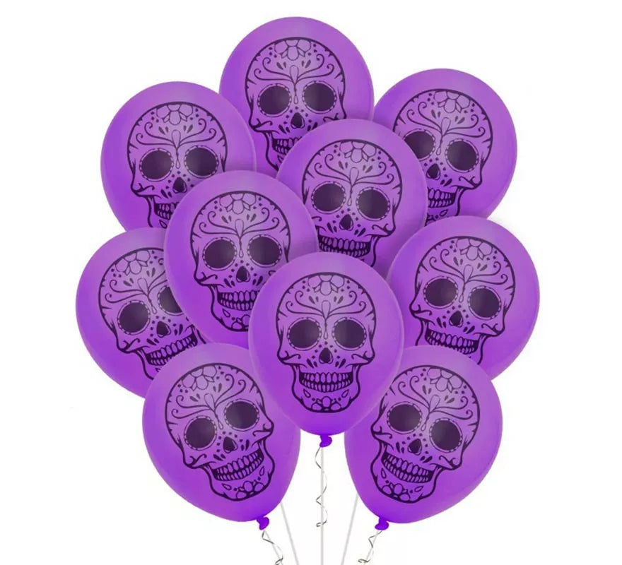 Translation missing: fr.Pack de 10 Globos Día de los Muertos de 30 cm
