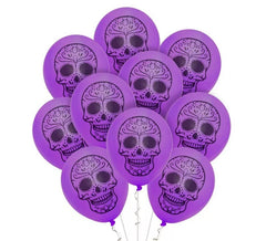 Pack de 10 ballons Jour des Morts de 30 cm