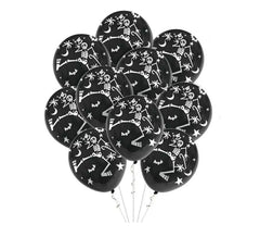 Pack de 10 Ballons Squelette de 30 cm