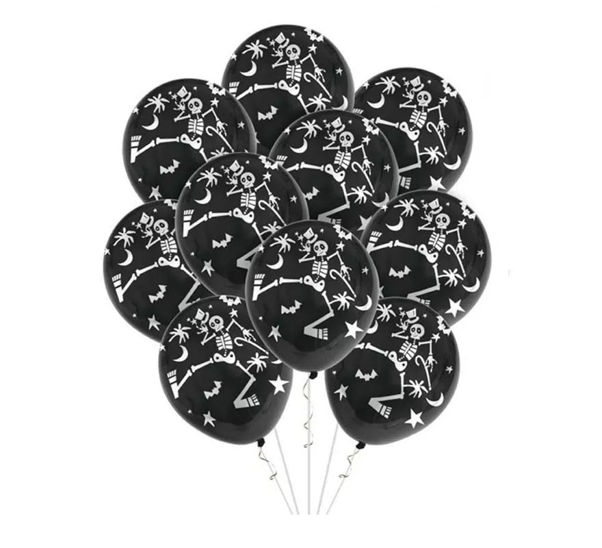 Translation missing: fr.Pack de 10 Globos Esqueleto de 30 cm