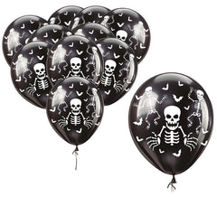 Pack de 10 Ballons Squelette de 30 cm