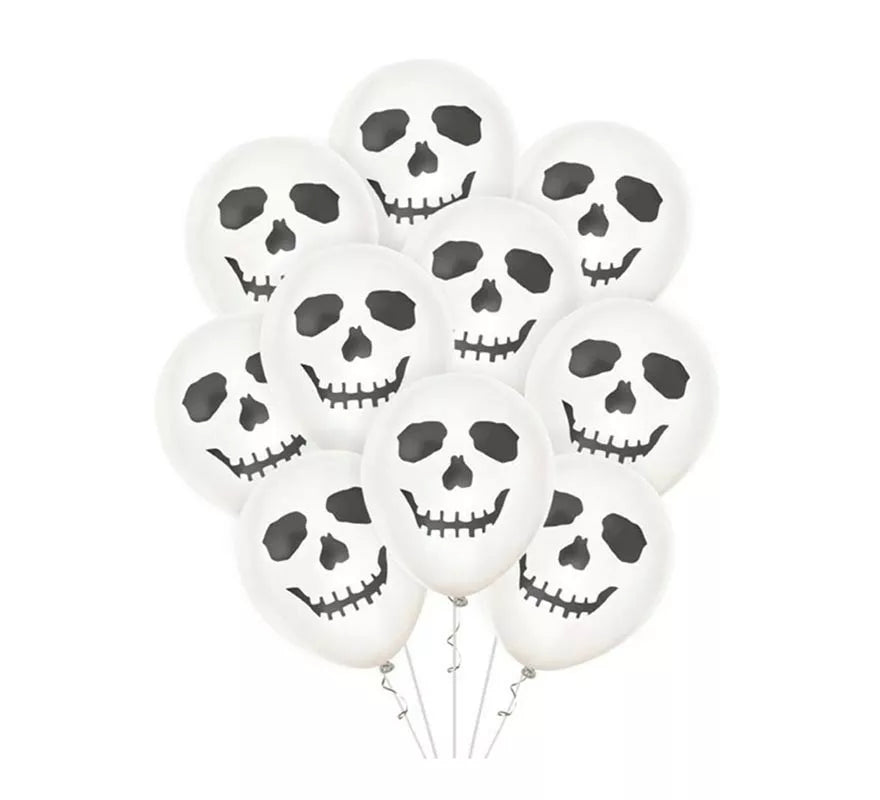 Pack de 10 Globos Fantasma Feliz de 30 cm