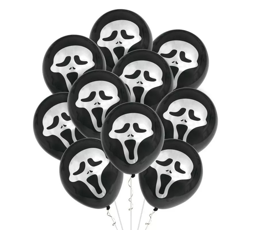 Translation missing: fr.Pack de 10 Globos Fantasma Scream de 30 cm