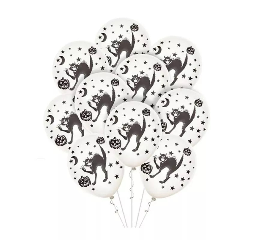Translation missing: fr.Pack de 10 Globos Gatos negros de 30 cm
