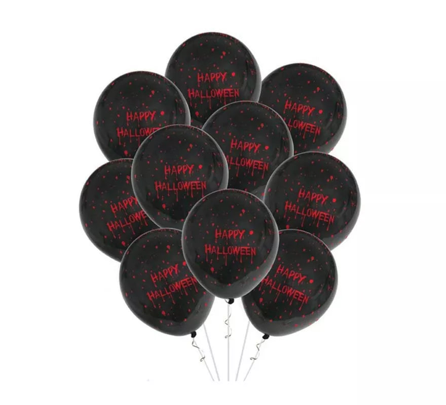 Translation missing: fr.Pack de 10 Globos Happy Halloween de 30cm