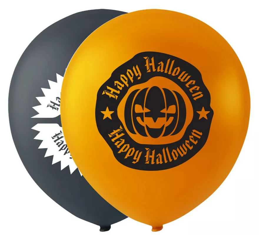 Translation missing: fr.Pack de 10 Globos surtidos de Happy Halloween de 25 cm