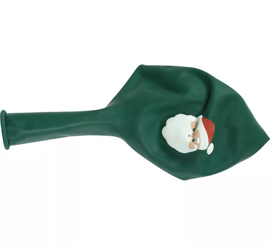Translation missing: fr.Pack de 10 Globos verdes de Papá Noel de Látex