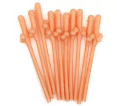Pack de 10 pailles en forme de pénis