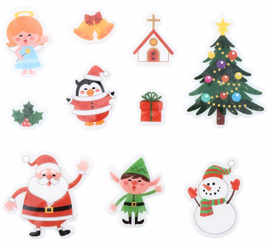 Translation missing: fr.Pack de 10 Pegatinas Gel Figuritas Navidad de 20x25 cm