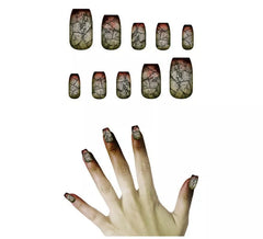 Pack de 10 Ongles Zombie avec colle