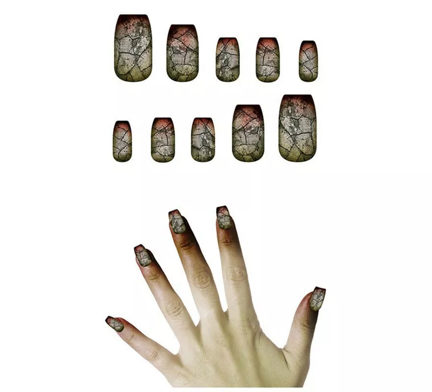 Translation missing: fr.Pack de 10 Uñas Zombie con pegamento