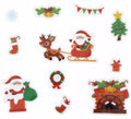 Pack de 11 Pegatinas Gel Figuritas Papá Noel de 20x25 cm