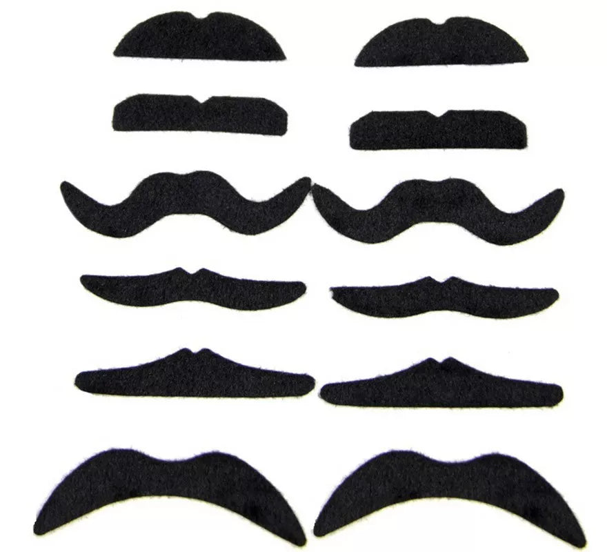 Translation missing: fr.Pack de 12 Bigotes Negros